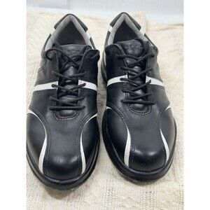 Womens Ecco size 38) Black Leather Soft Spikes Golf Shoes Loafers Sneakers